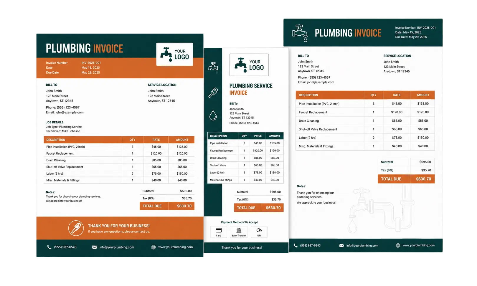 Contractor invoice generator preview